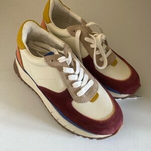 MADEWELL KICKOFF TRAINER SNEAKERS IN
COLORBLOCK LEATHER AND SUEDE SIZE 5 NEW
